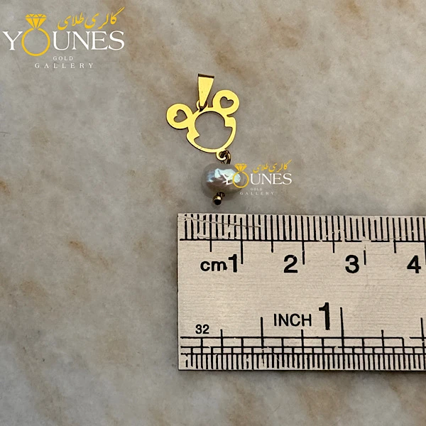 آویز میکی موس مرواریدی طلا